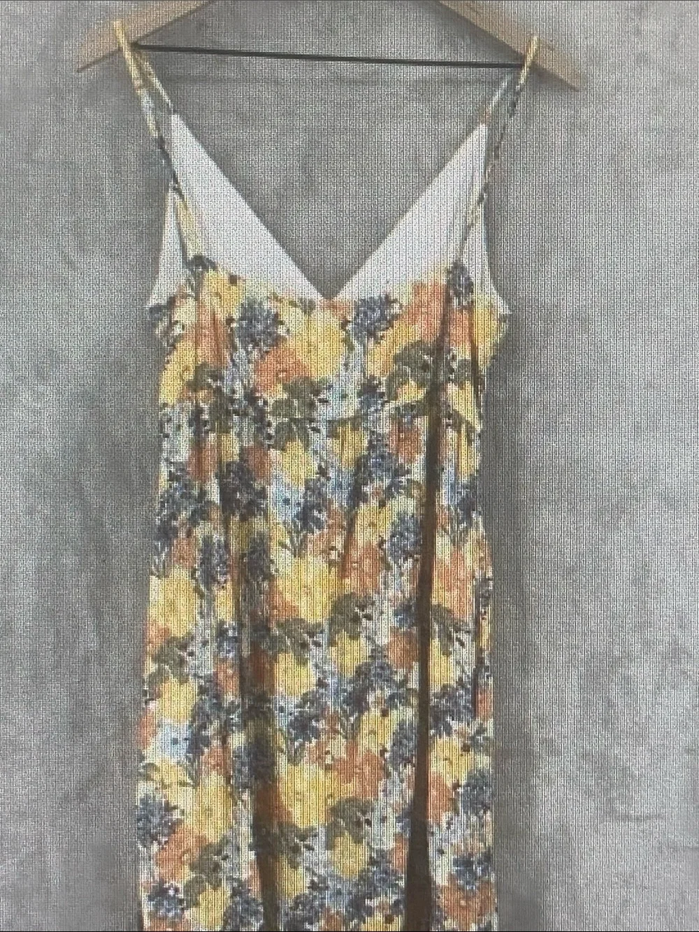 Abercrombie & Fitch Yellow, Blue & Orange Floral Maxi Dress